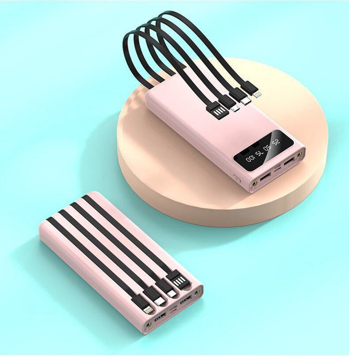 Power bank with integrated multi-charging cable and LCD display Stornfield