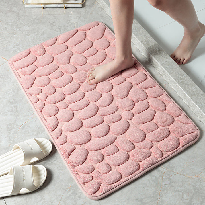 Textured Stone Pattern Bath Mat
