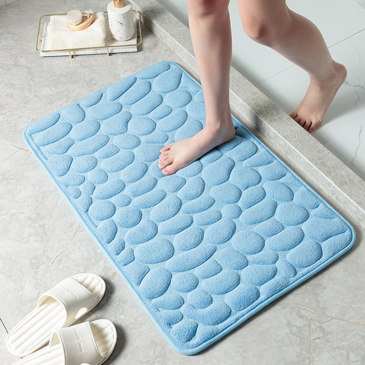 Textured Stone Pattern Bath Mat