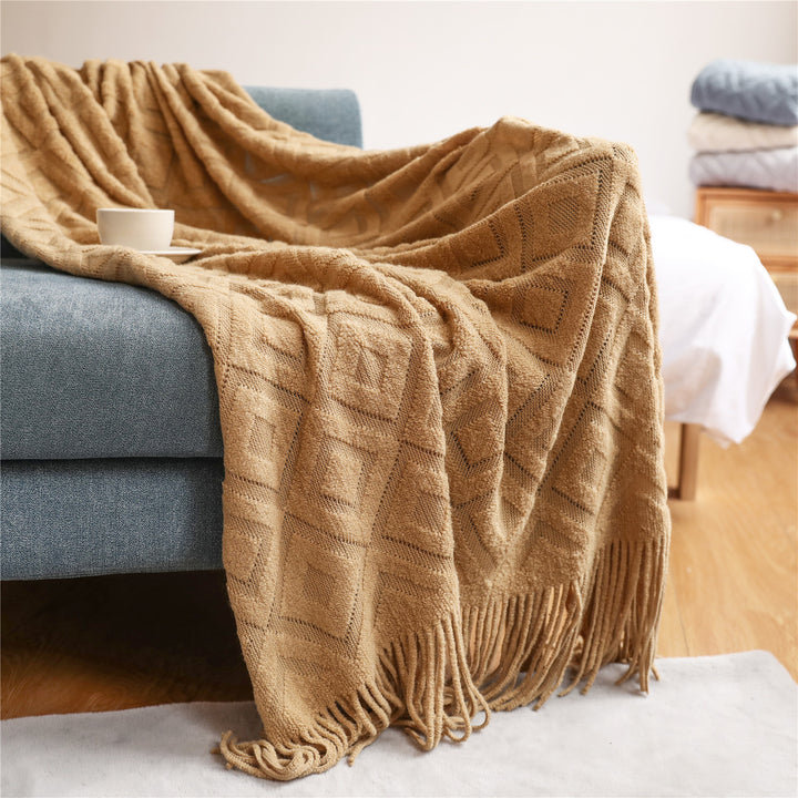 Women's Elegant Knit Blanket with Graphic Pattern Stornfield