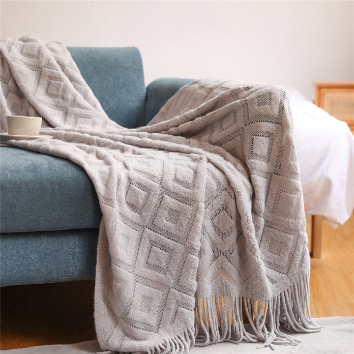 Women's Elegant Knit Blanket with Graphic Pattern Stornfield