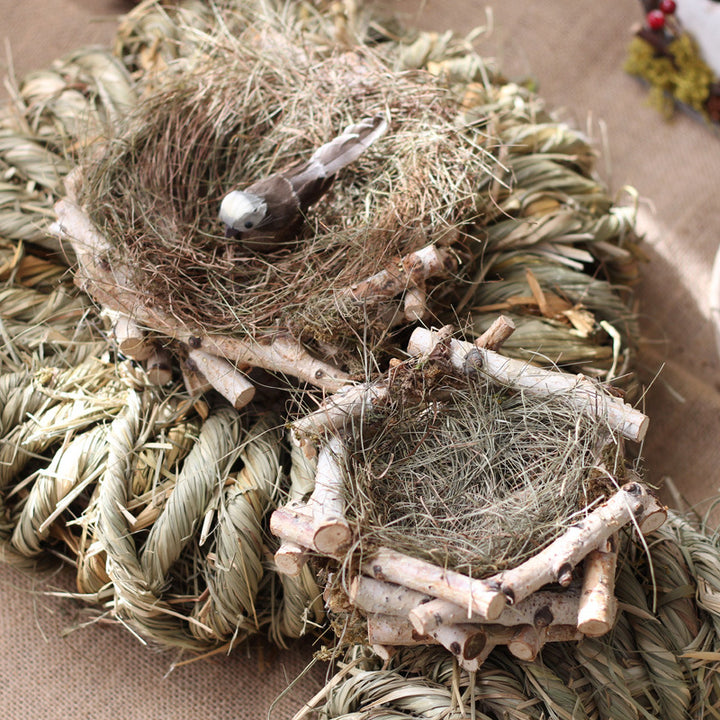 Decorative natural basket made of birch wood Stornfield