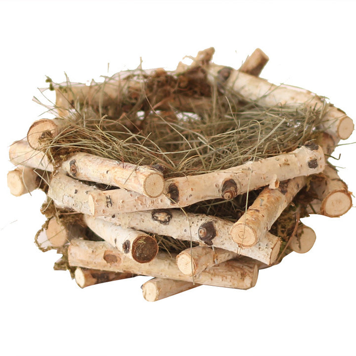 Decorative natural basket made of birch wood Stornfield