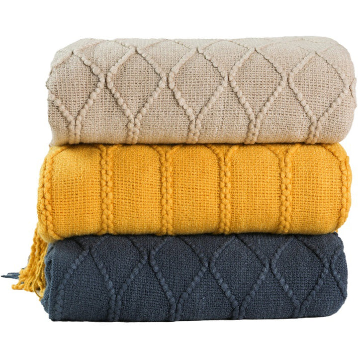Ladies stylish throw blanket with textured design Stornfield