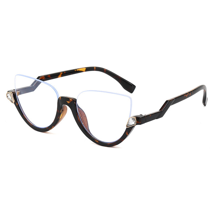Ladies Cat-Eye Sunglasses with Glamorous Stone Accents Stornfield