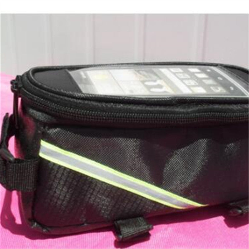 Waterproof Bicycle Handlebar Phone Bag with Touchscreen Window and Reflective Safety Strip Stornfield