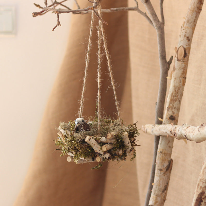 Decorative natural basket made of birch wood Stornfield