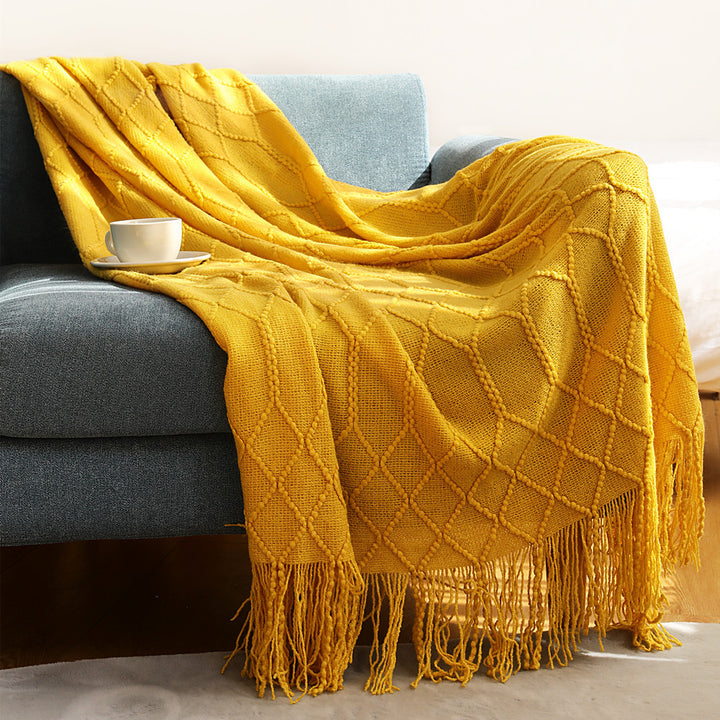 Ladies stylish throw blanket with textured design Stornfield