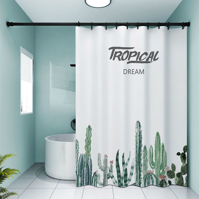 Tropical Cactus-Themed Shower Curtain Stornfield
