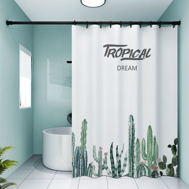 Tropical Cactus-Themed Shower Curtain Stornfield