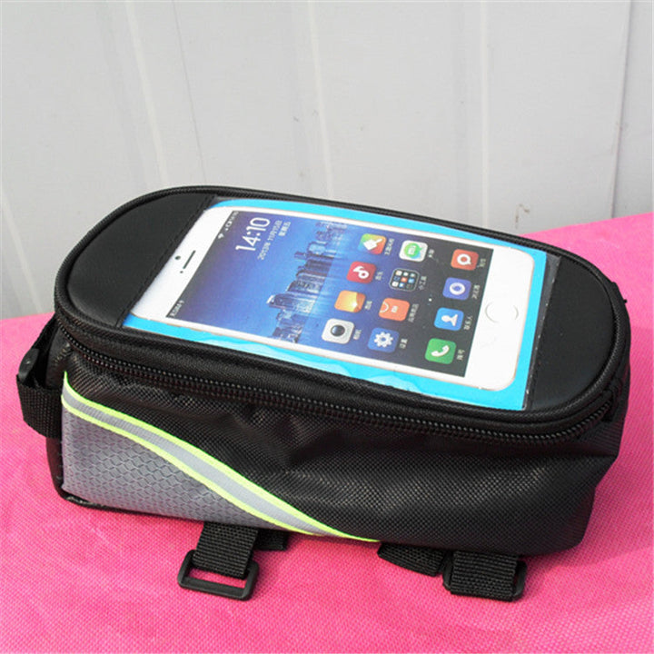 Waterproof Bicycle Handlebar Phone Bag with Touchscreen Window and Reflective Safety Strip Stornfield