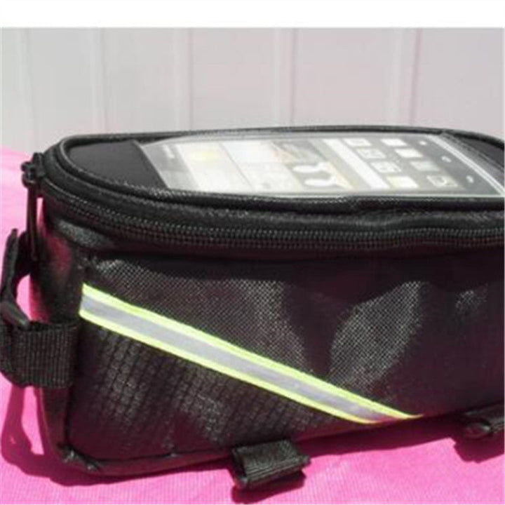 Waterproof Bicycle Handlebar Phone Bag with Touchscreen Window and Reflective Safety Strip Stornfield