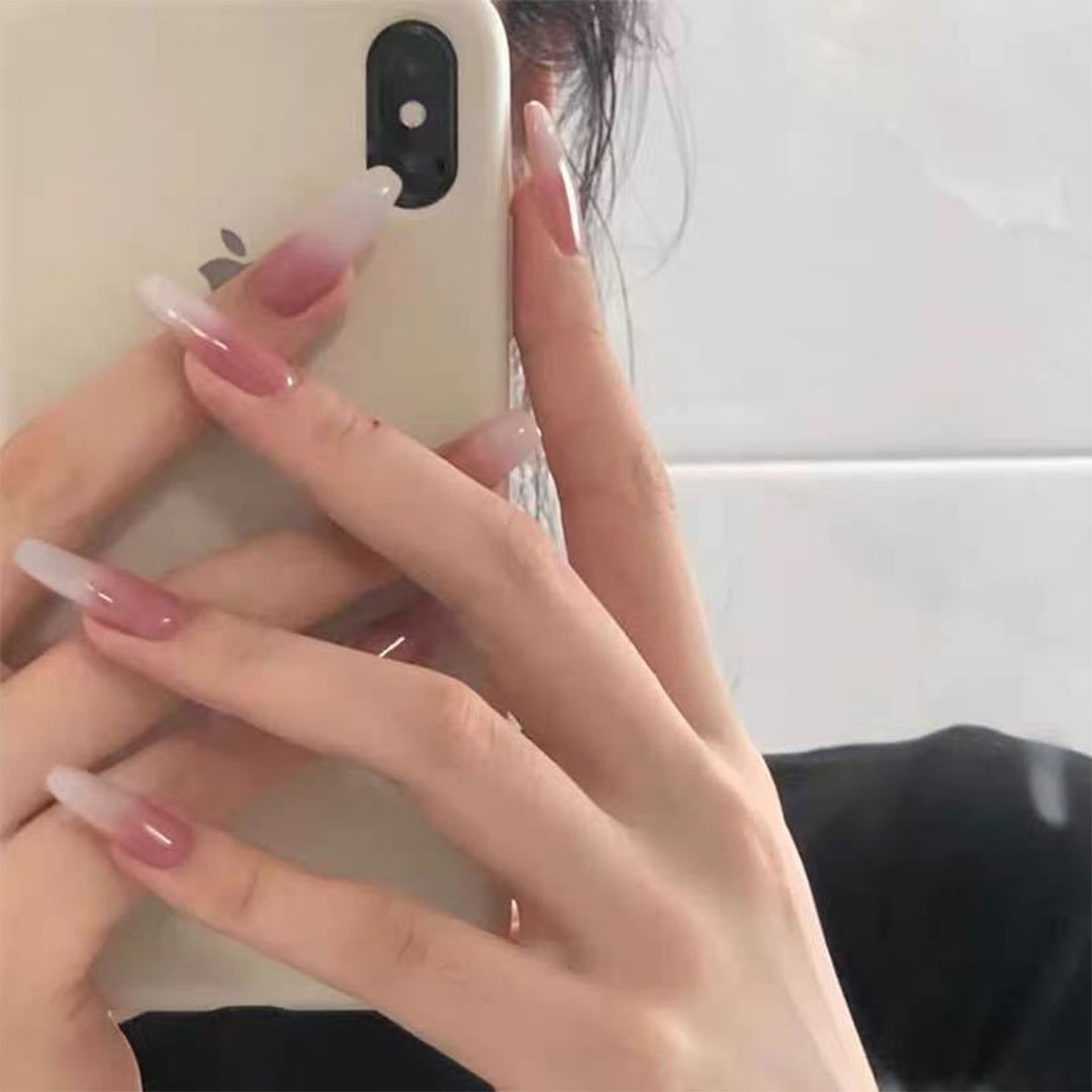 Artful nail extensions with ombre design Stornfield