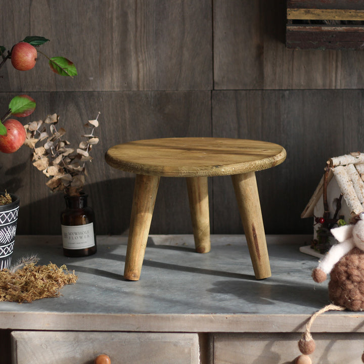 Stylish wooden footstool Stornfield