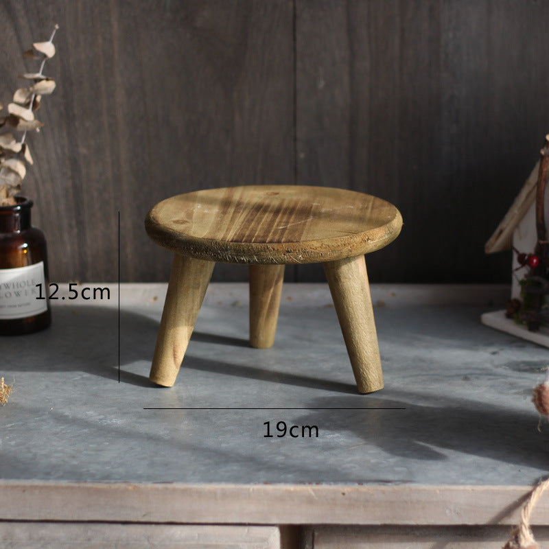 Stylish wooden footstool Stornfield