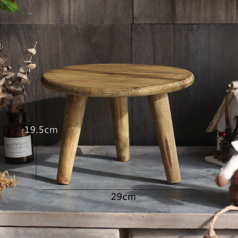 Stylish wooden footstool Stornfield