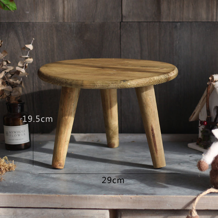 Stylish wooden footstool Stornfield