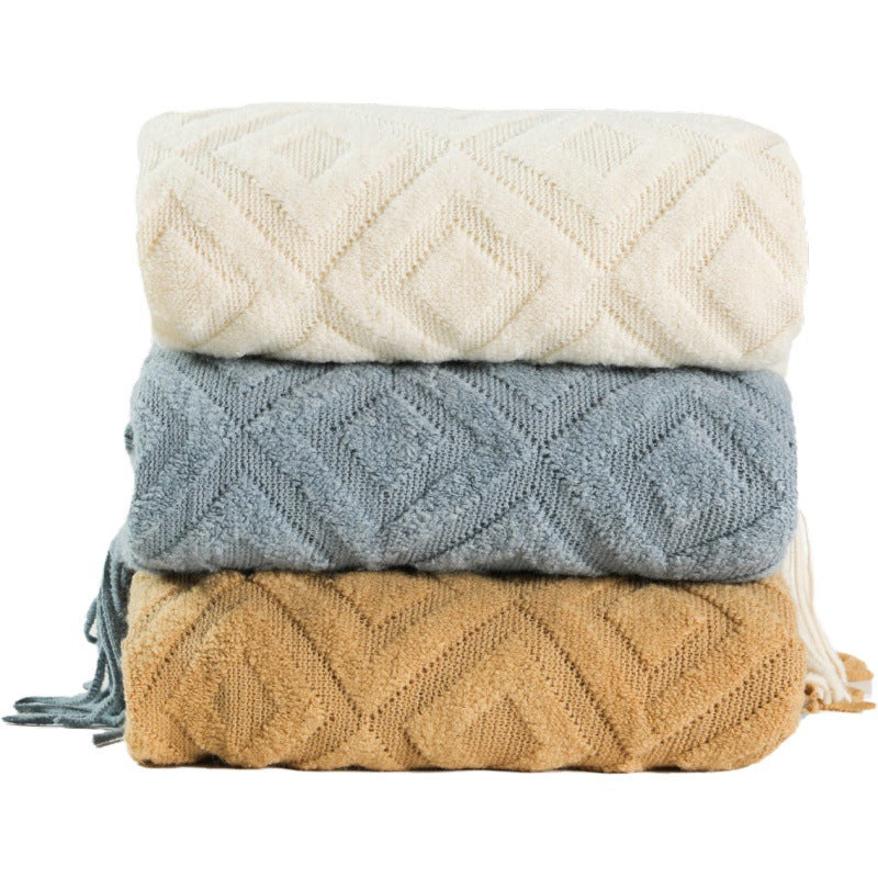 Women's Elegant Knit Blanket with Graphic Pattern Stornfield