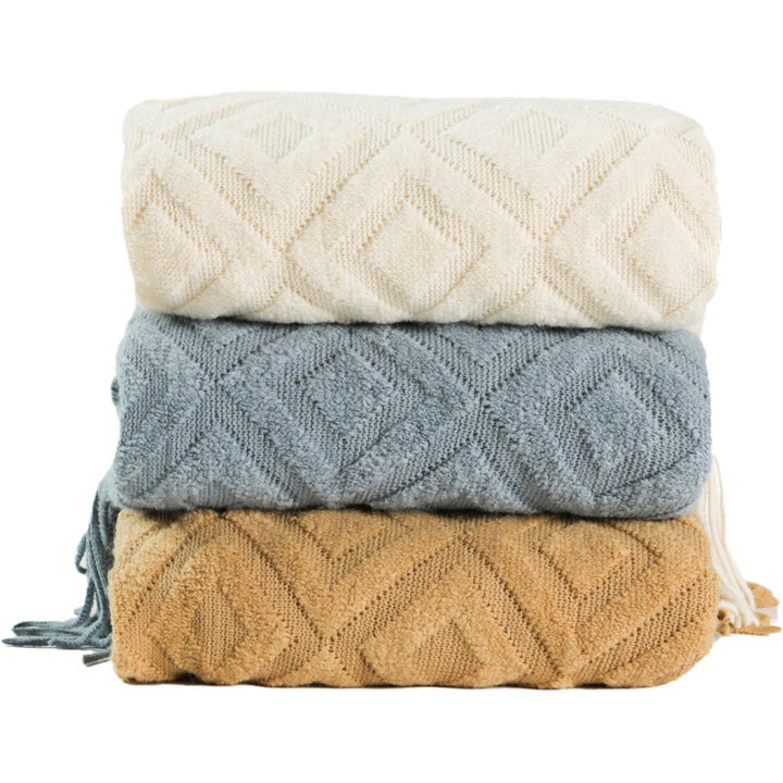 Women's Elegant Knit Blanket with Graphic Pattern Stornfield