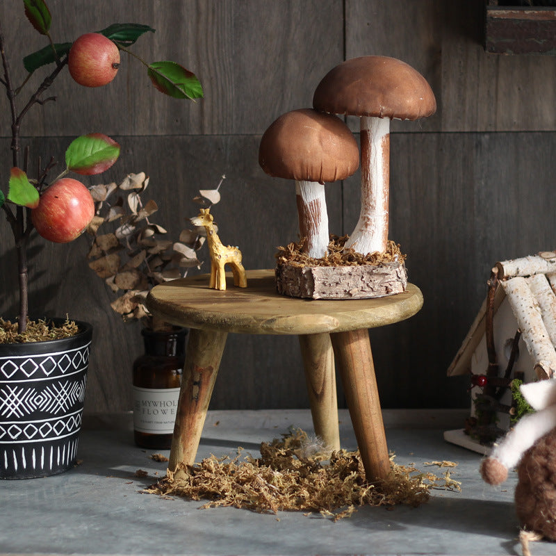 Stylish wooden footstool Stornfield