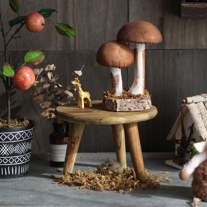 Stylish wooden footstool Stornfield
