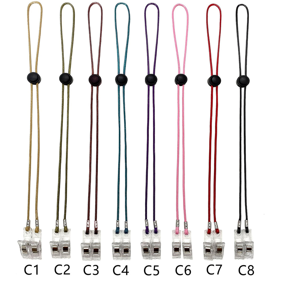 Adjustable Eyewear Retainer with Locking Clips Stornfield