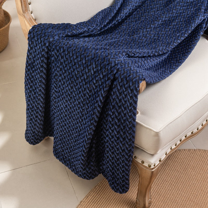 Women's cuddly blanket with elegant cable pattern Stornfield