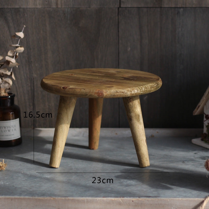 Stylish wooden footstool Stornfield