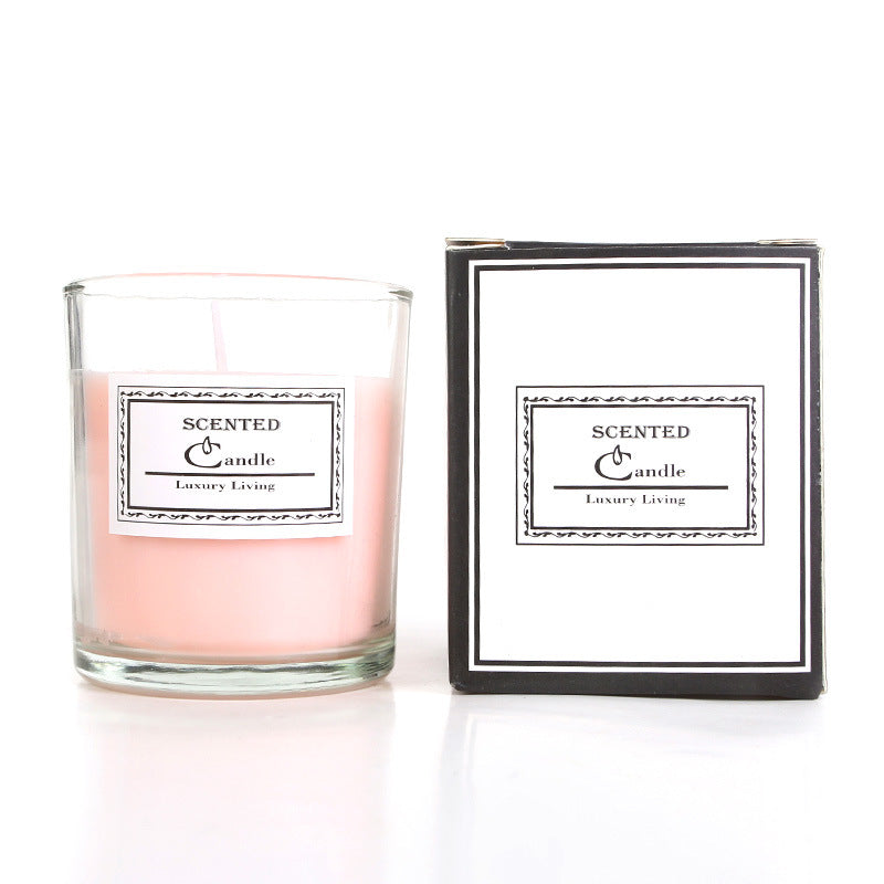 Aromatic Lavender-Scented Glass Candle in Gift Box