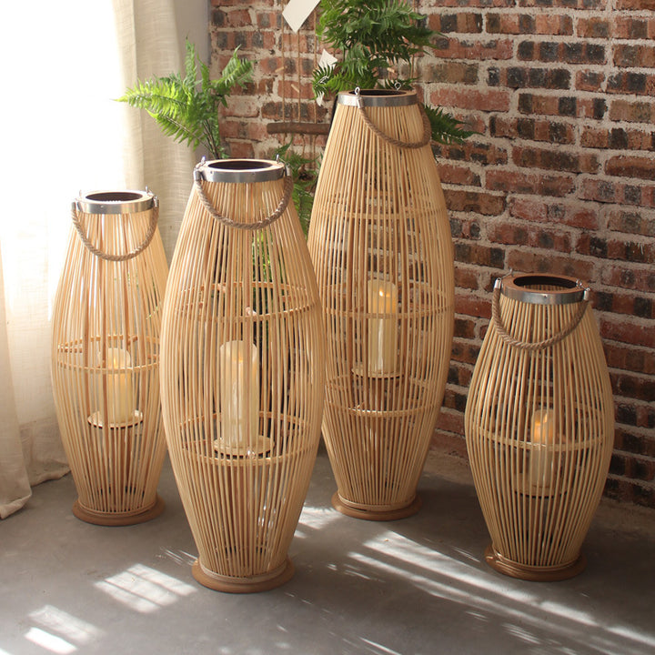 Stylish lantern made of woven material Stornfield