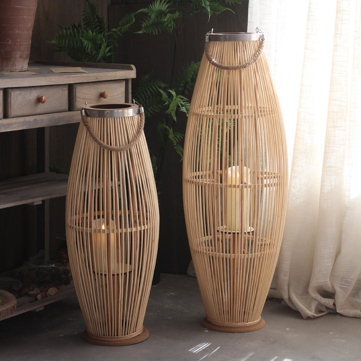 Stylish lantern made of woven material Stornfield