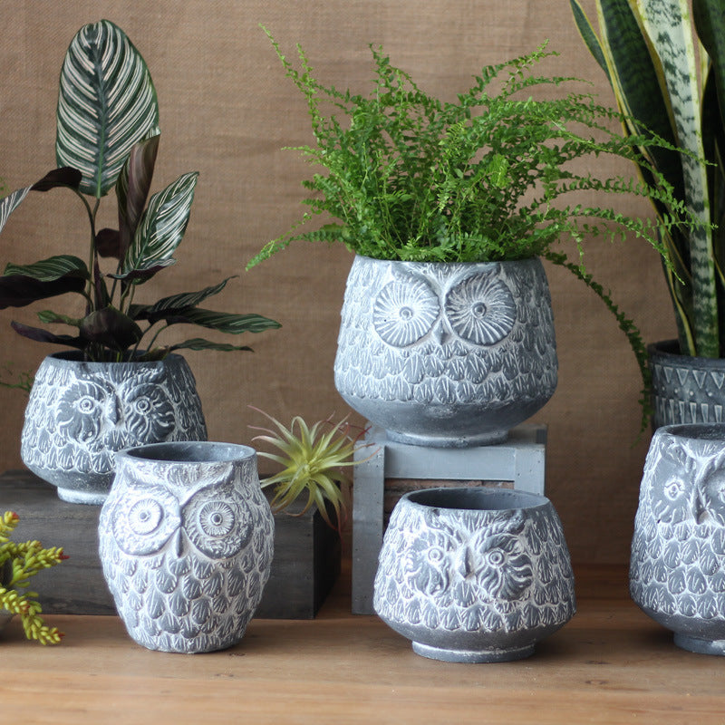 Decorative Owl Ceramic Pot Stornfield