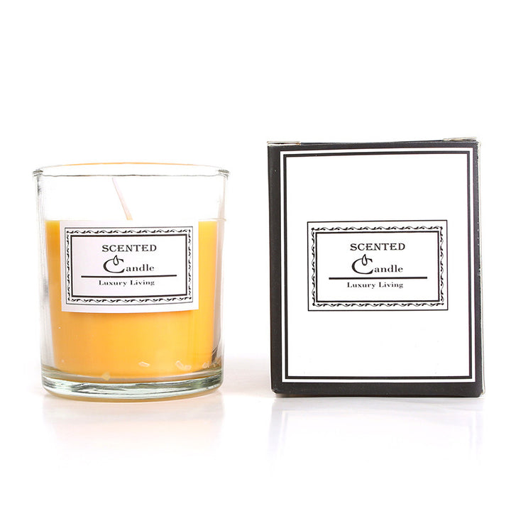 Aromatic Lavender-Scented Glass Candle in Gift Box