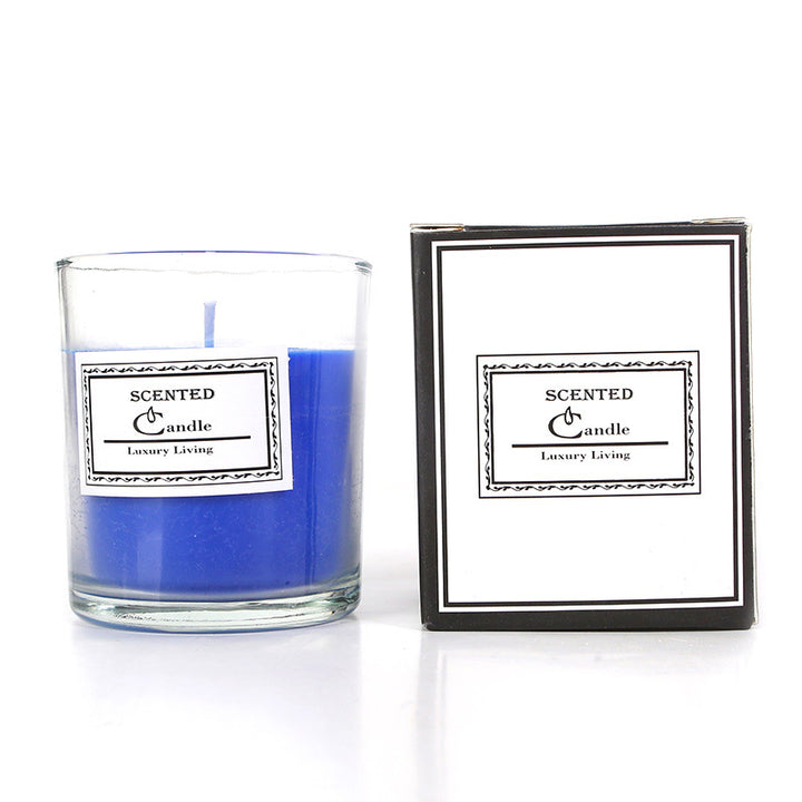 Aromatic Lavender-Scented Glass Candle in Gift Box