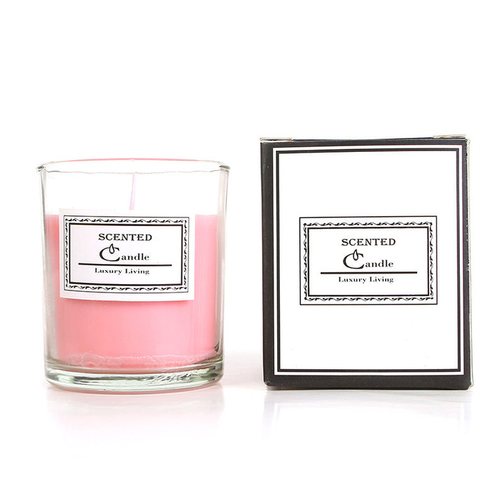 Aromatic Lavender-Scented Glass Candle in Gift Box