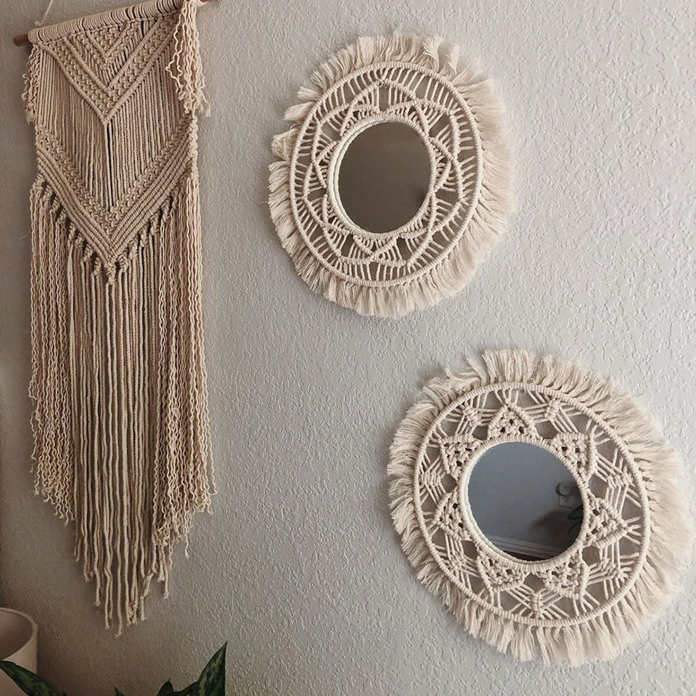 Decorative Macrame Wall Mirror Stornfield