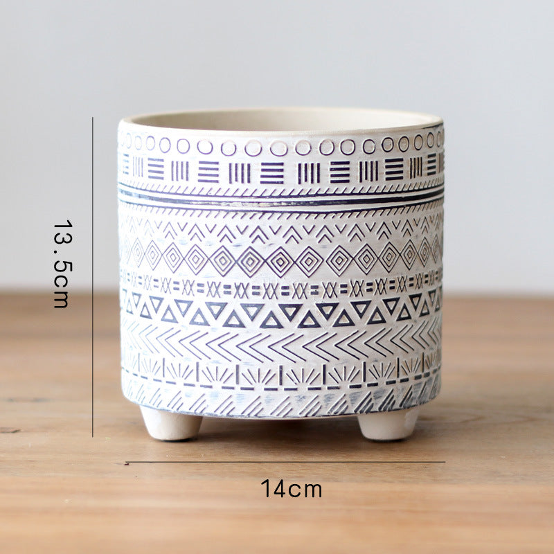 Decorative flower pot with elegant pattern Stornfield