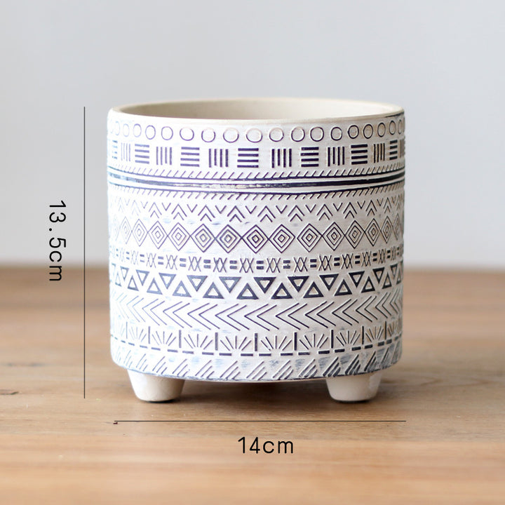 Decorative flower pot with elegant pattern Stornfield