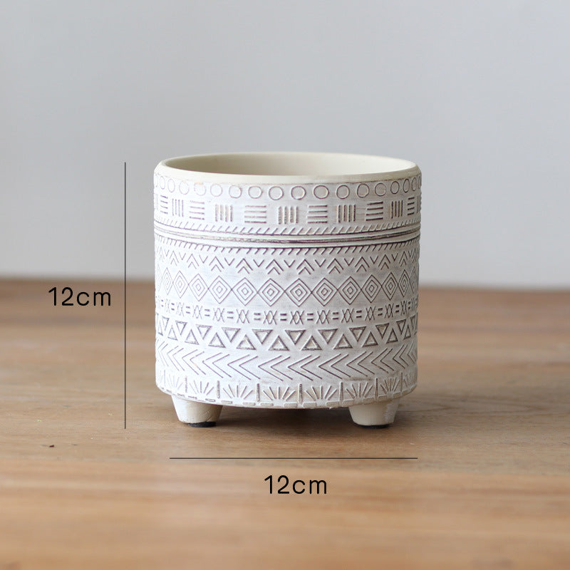 Decorative flower pot with elegant pattern Stornfield