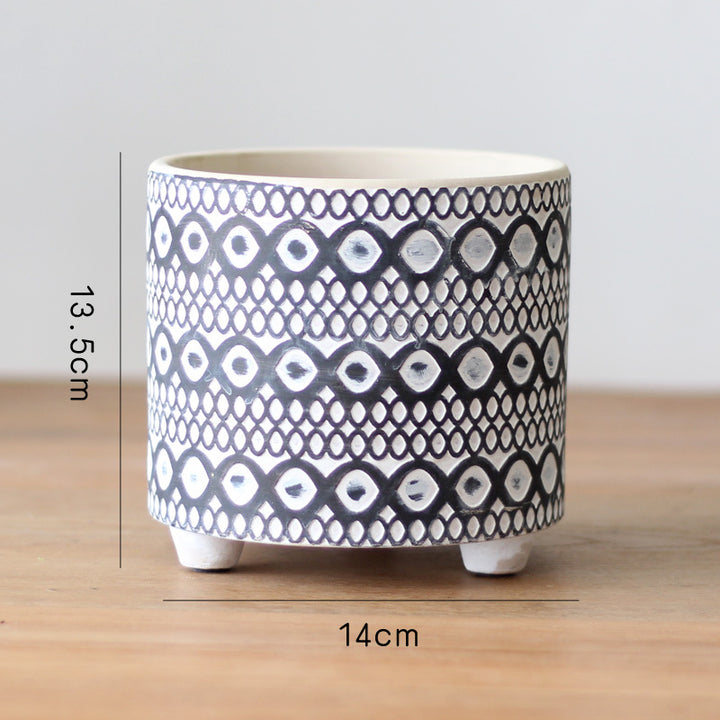 Decorative flower pot with elegant pattern Stornfield