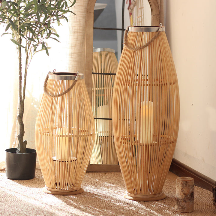 Stylish lantern made of woven material Stornfield