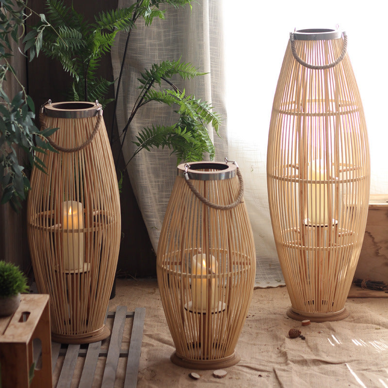 Stylish lantern made of woven material Stornfield