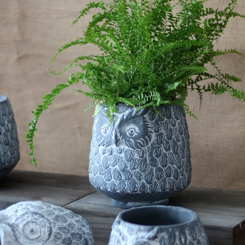 Decorative Owl Ceramic Pot Stornfield
