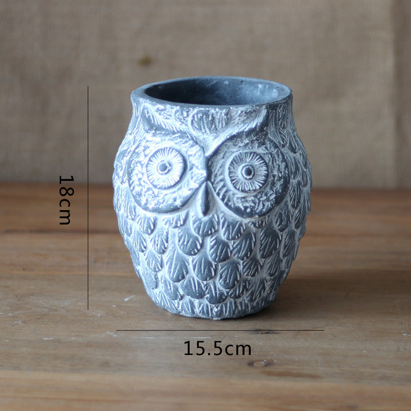 Decorative Owl Ceramic Pot Stornfield