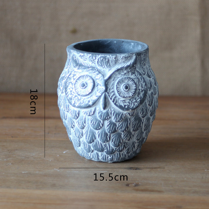Decorative Owl Ceramic Pot Stornfield