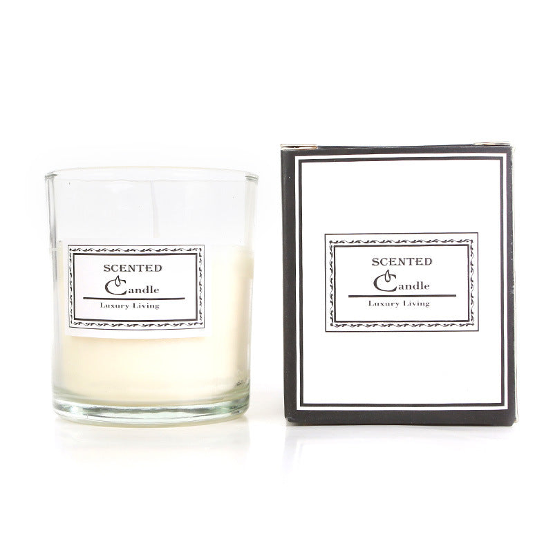 Aromatic Lavender-Scented Glass Candle in Gift Box