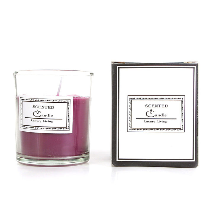 Aromatic Lavender-Scented Glass Candle in Gift Box