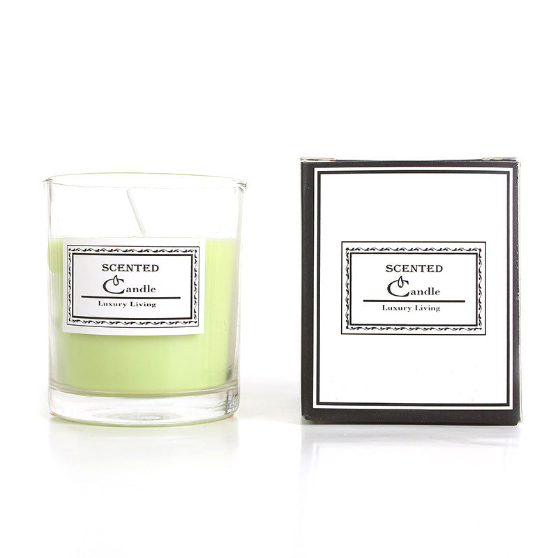 Aromatic Lavender-Scented Glass Candle in Gift Box