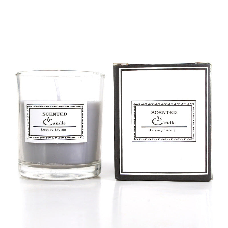 Aromatic Lavender-Scented Glass Candle in Gift Box