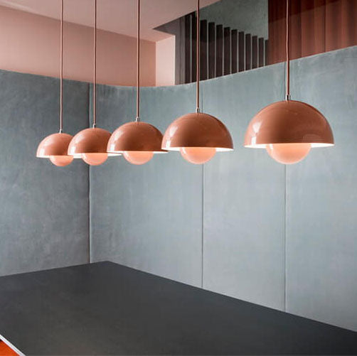 Scandinavian Pendant Light - Elegant 1-Light Semi-Round Lighting for Living Room and Bedroom | Stornfield